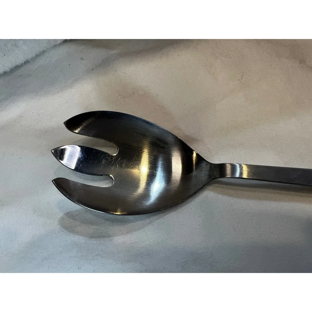 Nevco Stainless Steel Salad Serving Fork Japan Mid Century Modern 11.25 Inch